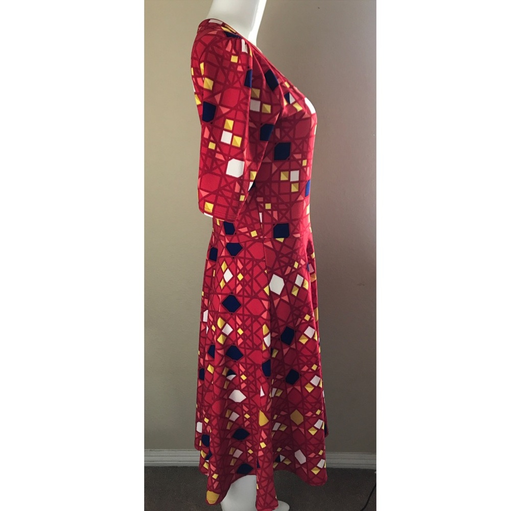 Lularoe | Primary Colors Geometric Pattern Dress - image 3